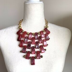 ✨acrylic Huge Large Runway Statement Necklace red